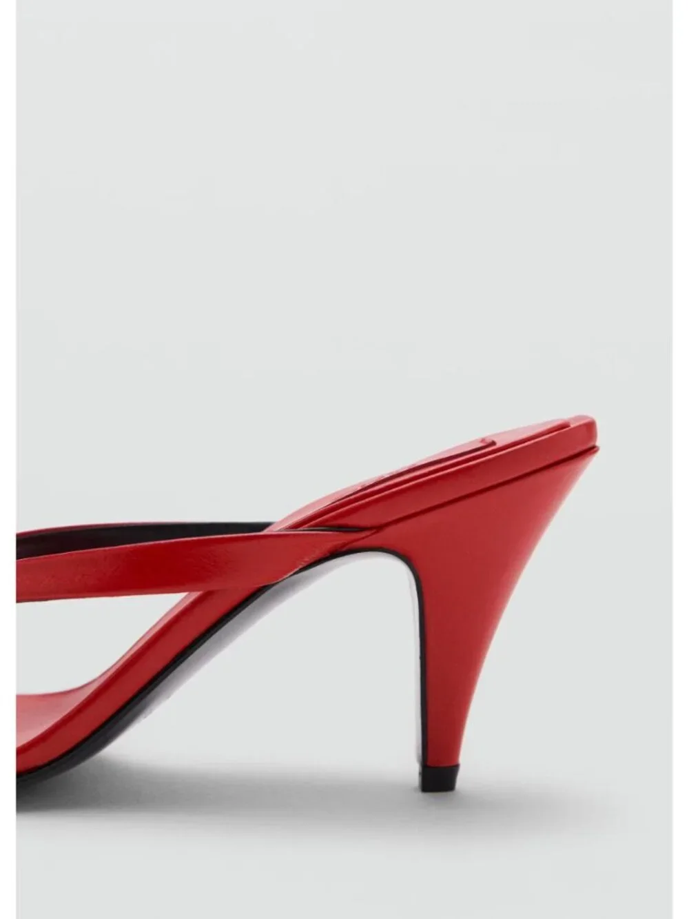MANGO HAILEY BIEBER FUNNEL-HEEL LEATHER SANDAL - Picture 4 of 6
